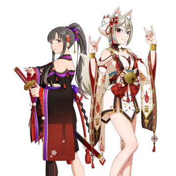 鬼紗枝はんと狐周子はん