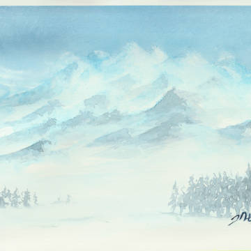 雪山　ふもと