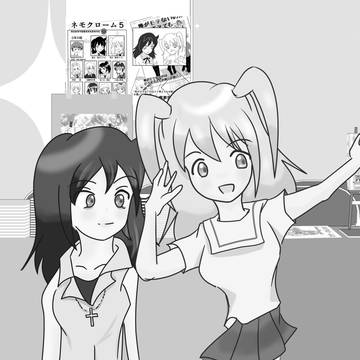 クロの雨宿り
