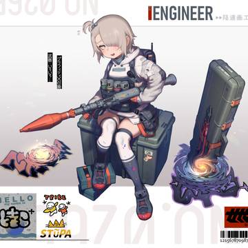 創作キャライラスト・JS小隊⑩