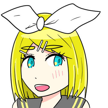 クリスタのタイムラプス機能を試すために描いた鏡音リン
