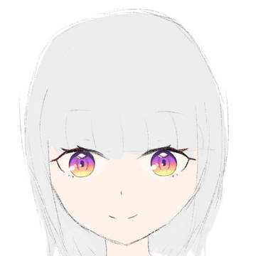 目だけめちゃ塗った