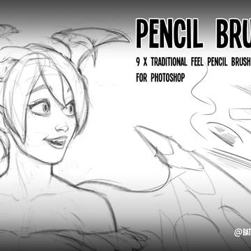 Pencil Brushes for Photoshop