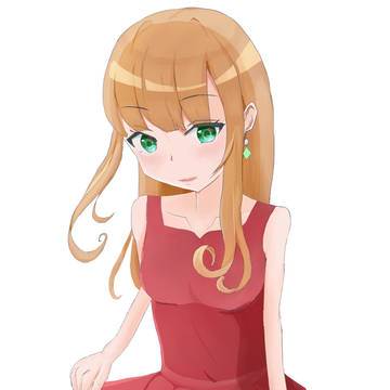 赤ワンピース