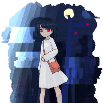 紺色の髪の少女