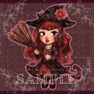 Black-haired girls Little Witch