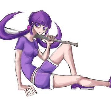 紫の女の子