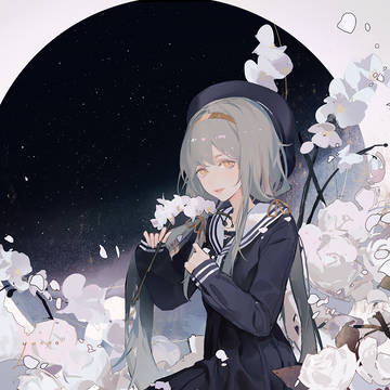 月下の花