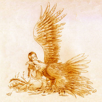 過去絵まとめ・アラスカ(カラスとワシ)