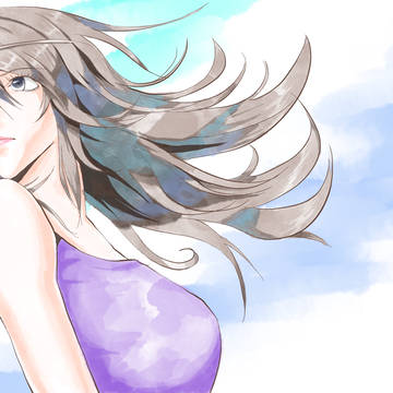 Procreateイラストメイキング 髪の毛の練習