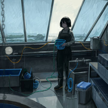 水族館の裏庭