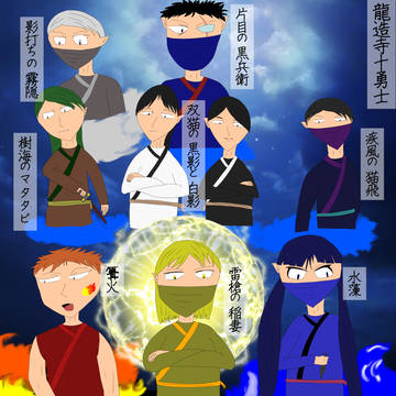 龍造寺十勇士　(寝子姫を除く) 旅人さんの小説のキャラ達