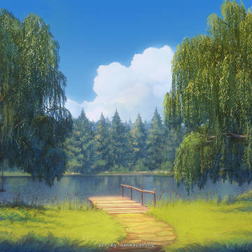 森の湖