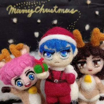 炎のサンタクロース 羊毛フェルト編
