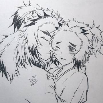 杏千ワンドロお題漫画、落描きなど