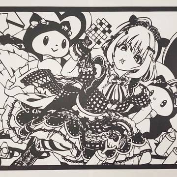 切り絵　夢見りあむちゃん