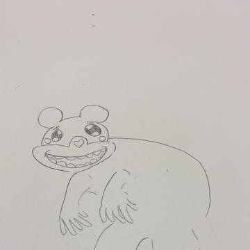 なっきーに似たミッキーの様な深夜テンションで描いた化け物