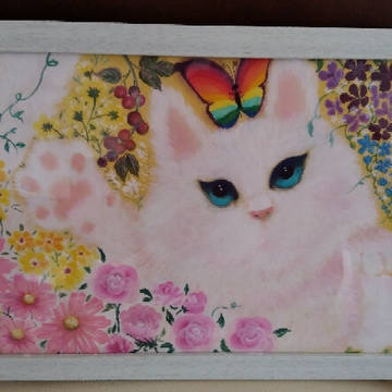 猫の天使 作品N0.55 『姫ちゃんと蝶々』