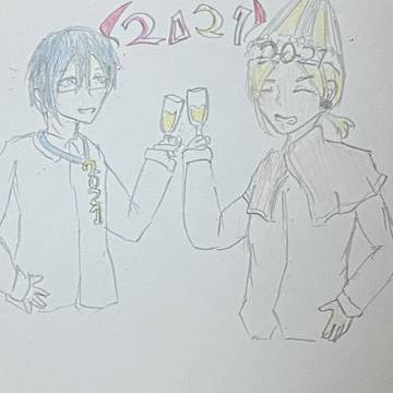 うちの子年越しイラスト