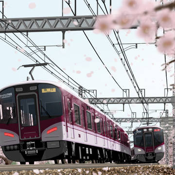 桜美電車（横版）