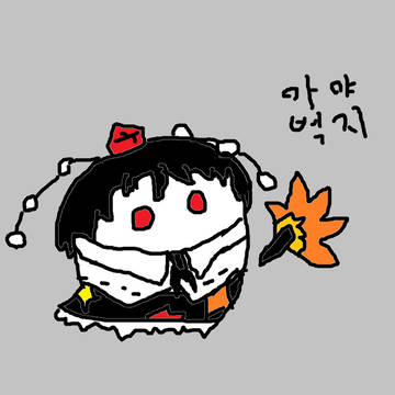 polandball style Aya Shameimaru