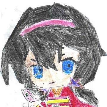 カーボン用紙で模写した鏡花ちゃん