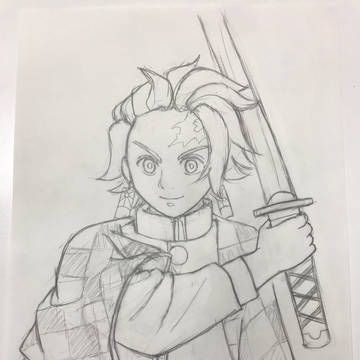 小学生さんに書いた鬼滅絵
