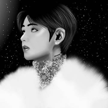 Winter bear ( monochrome )
