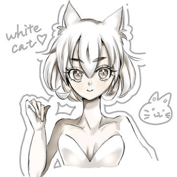 white cat
