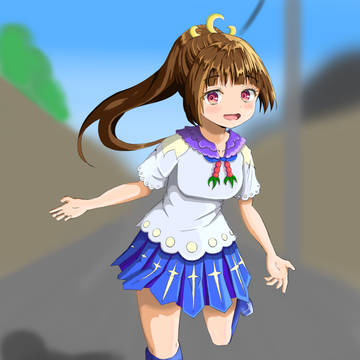 茶髪セーラー服少女