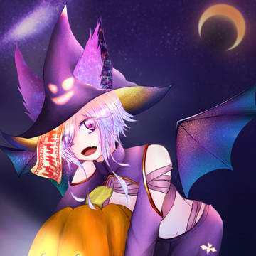餅月ろいあ　2019年ハロウィンイラスト