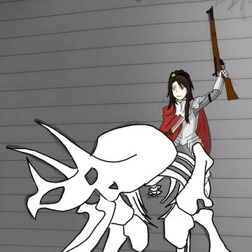恐竜に乗っているLee-Enfield