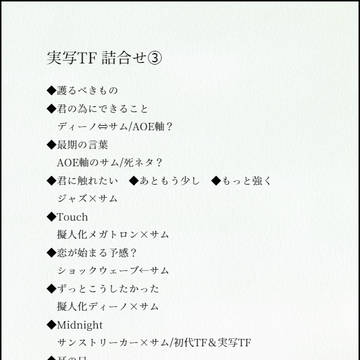 実写TF 詰合せ③