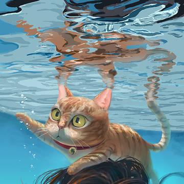 Girl & Cat 05