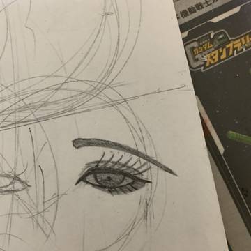 推し(3次元)の目を我流で描いてみた
