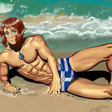 Herakles at the beach