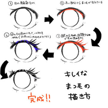 まつ毛の描き方【イラスト講座】