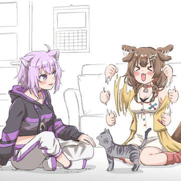 猫と戌と猫