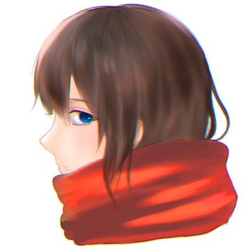 マフラー巻いた女の子