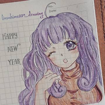 Happy New Year 女の子