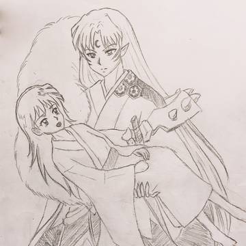 りんちゃんを助ける殺生丸さま