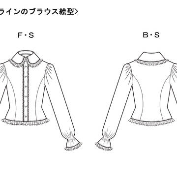 パネルラインのブラウス