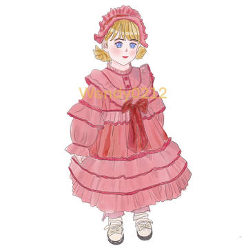 Draw a cute little girl