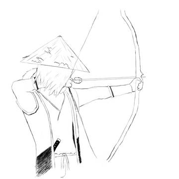 Bow Samurai Sketch