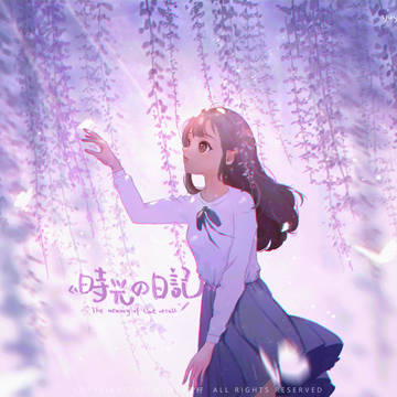 Wisteria flowers and girls