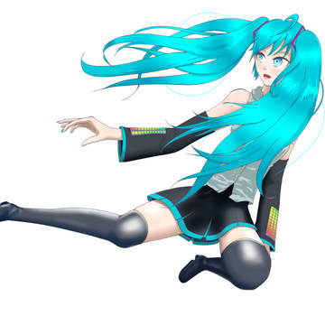 初音ミク描きました