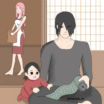 Sarada: what are doing papa?