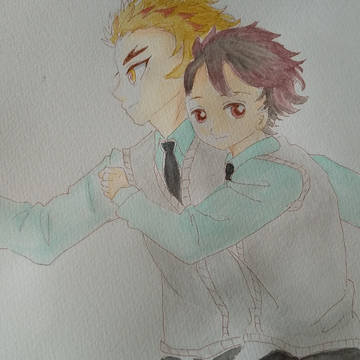 桃寿郎くんと炭彦くん