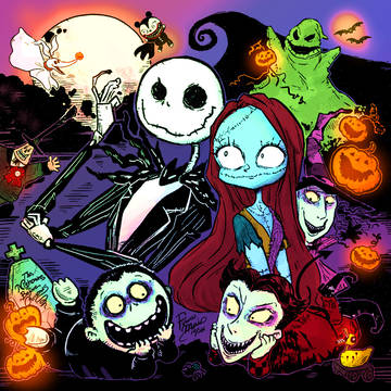 Halloween過去絵！ナイトメアビフォザクリスマス描いてみた