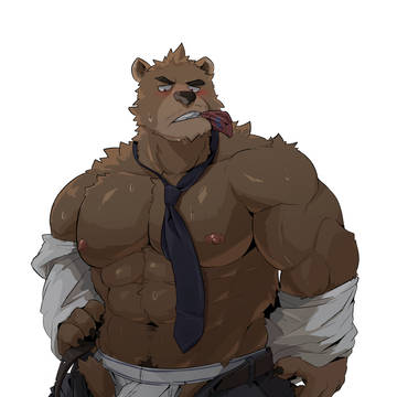 Bear office worker